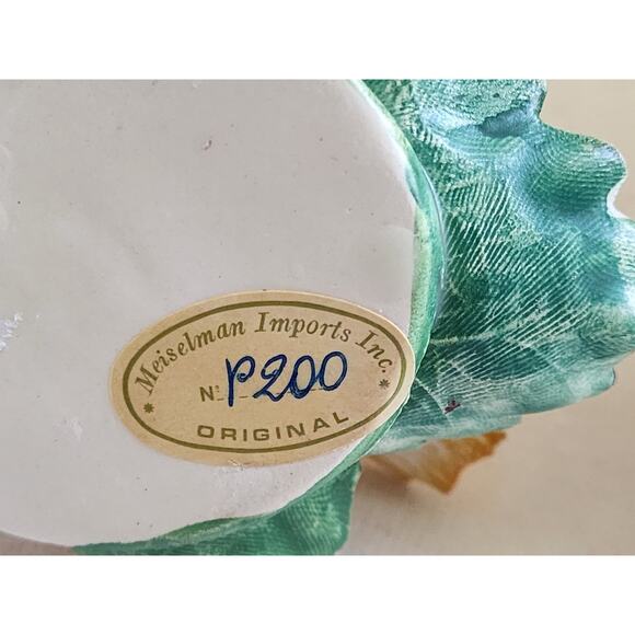 CANDLE HOLDER-Vintage Meiselman Imports-Italy-Porcelain-Floral-Capodimonte Style - Picture 8 of 10